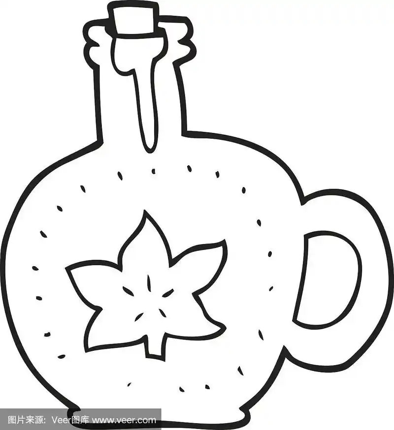 黑白卡通枫糖浆