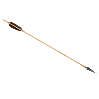 手绘水彩紫色弓箭箭头