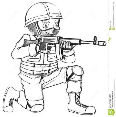 边防战士枪简笔画(武警的枪简笔画卡通) -【爱个性】