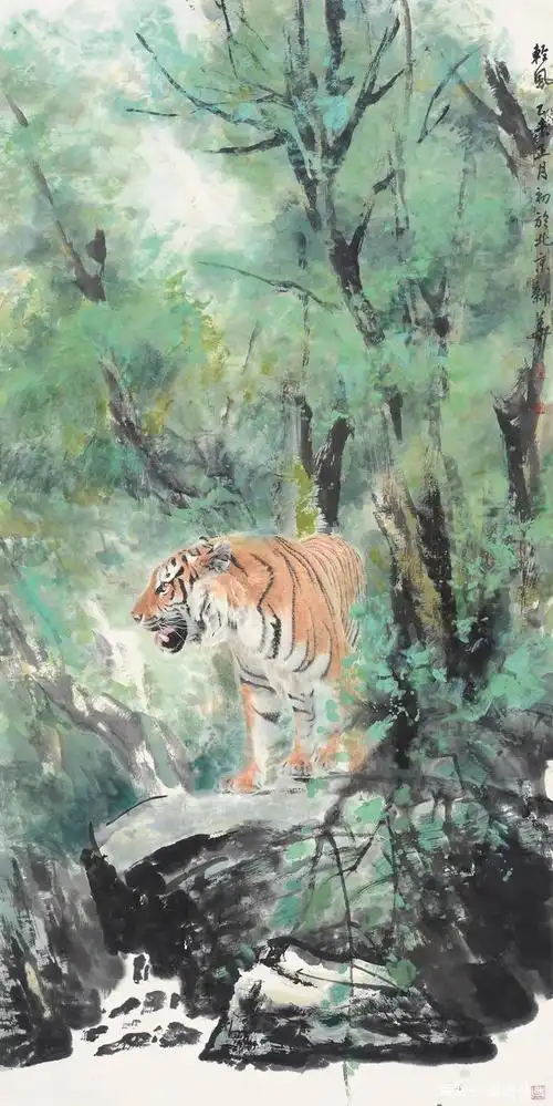 葛新华画虎 画的是王者之风 直击书画