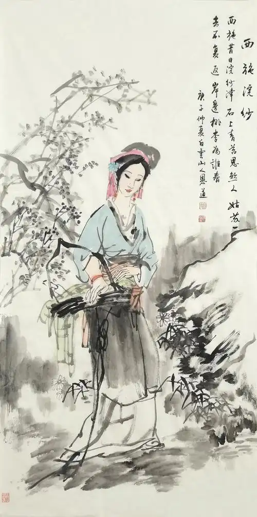 美女如云孙恩道写意人物作品