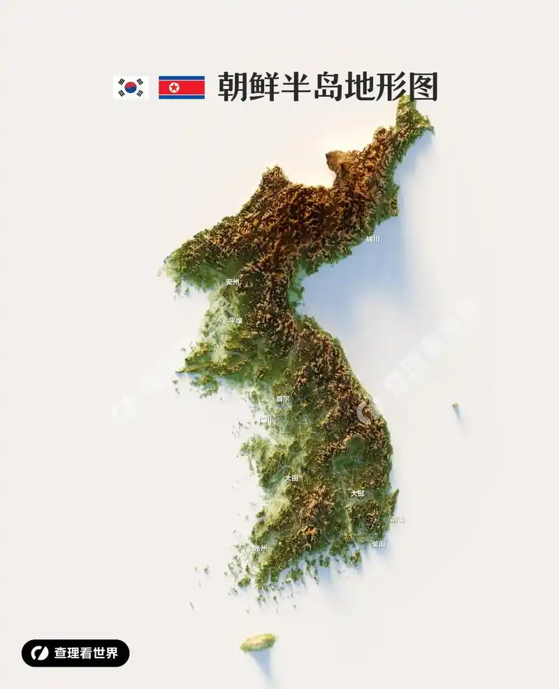 朝鲜半岛沿三八线非军事区划分为两个主权国家,朝鲜和 - 抖音