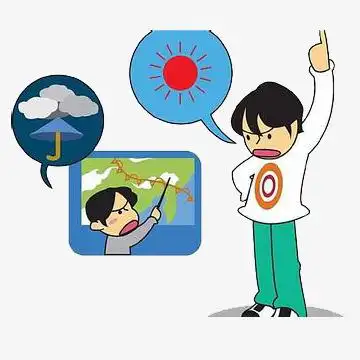 天气预报员播报天气