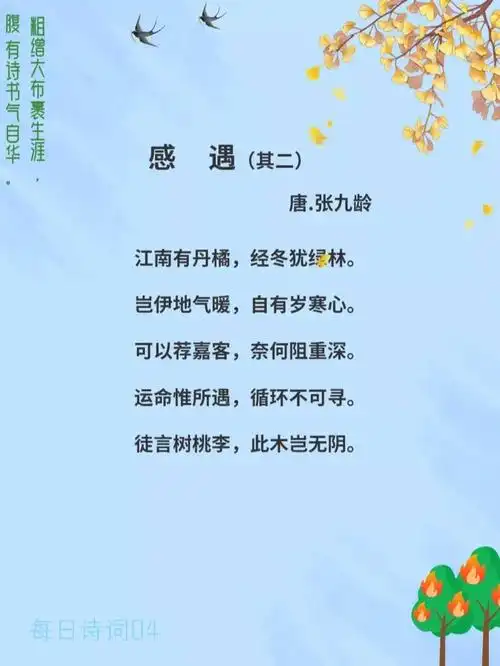 每日诗词04张九龄感遇其二