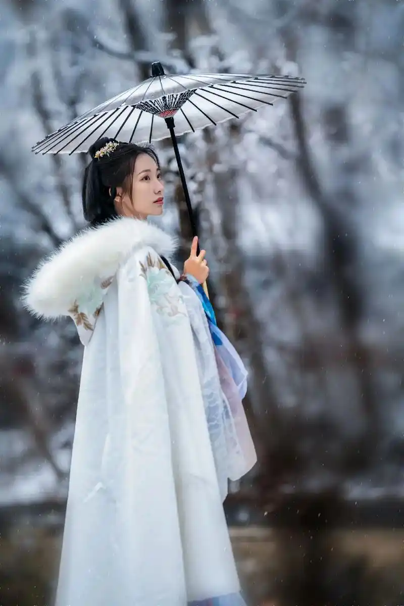 原创作品 #人像摄影 #一场大雪美如画 #古风人像摄影 # - 抖音