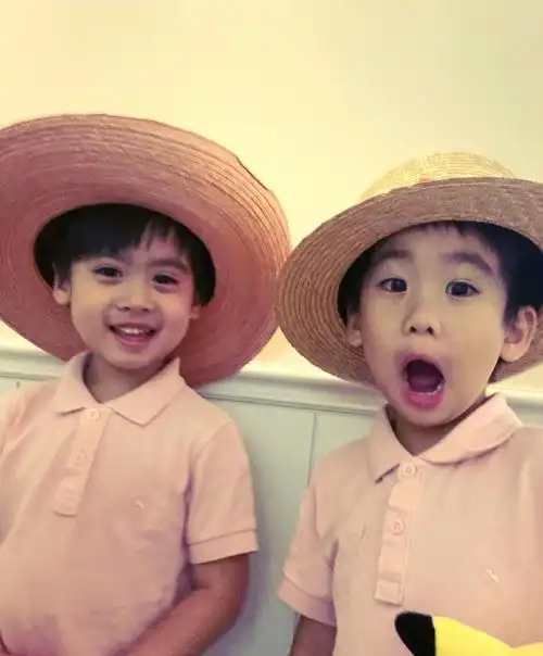 林志颖晒双胞胎儿子近照双子星性格差异大越长越不像