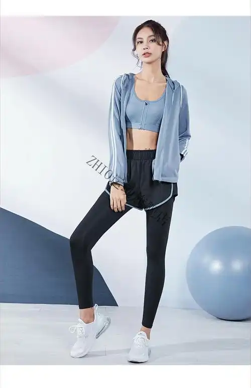 速干衣健身房女装夏季晨跑步休闲运动套装梅沙长袖三件套ftc26362xxl