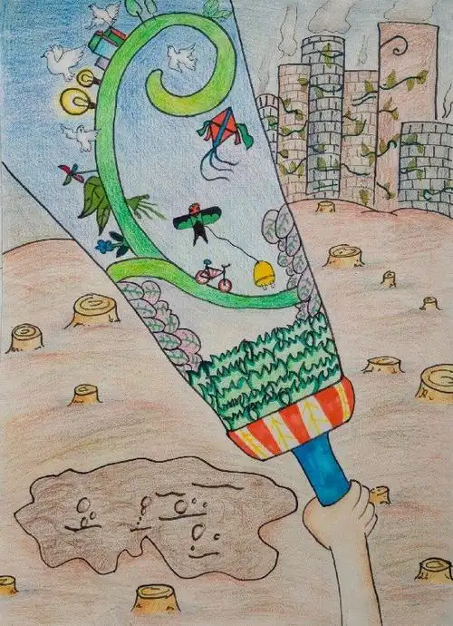 赵进 《低碳生活》二等奖(10幅)杨佳莹 《关注气候变化 保护生态环境