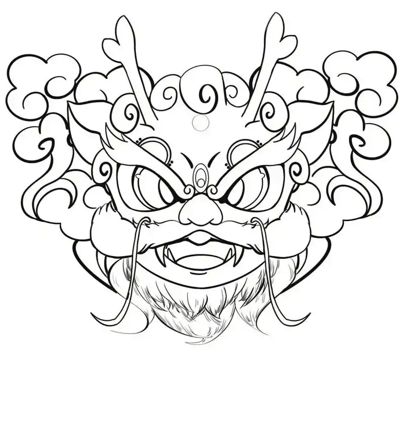 山海经 上古神兽 麒麟 麒麟头 纯 插画欣赏 《宋书》:"麒麟者,仁兽也.