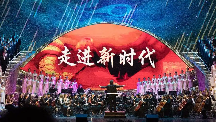 马娅琴,杨阳等青年艺术家朝气蓬勃地唱起《春天的故事》《走进新时代