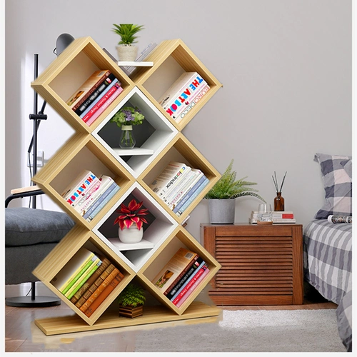 简约现代落地书架组合小型家用学生多层置物架儿童简易经济型书柜