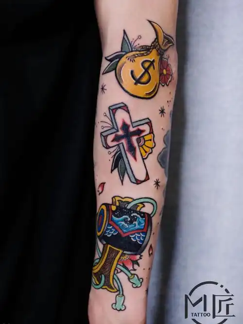 【原创设计】拼接花臂_纹身图案手稿图片_mao的纹身作品集