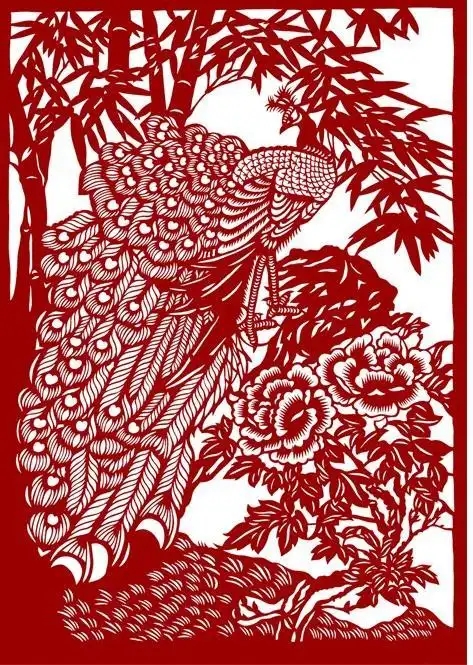 剪纸图片简单的又漂亮孔雀 手工剪纸图片大全简单-蒲城教育文学网