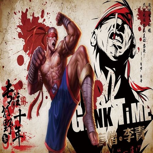 创意酷炫英雄联盟人物盲僧高清海报墙贴纸 网吧 网咖 寝室装饰画