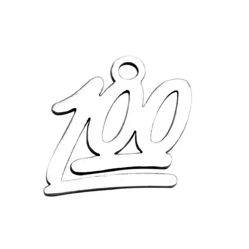 跨境直供钛钢全抛光100分数字吊坠配件 diy不锈钢饰品厂家批发