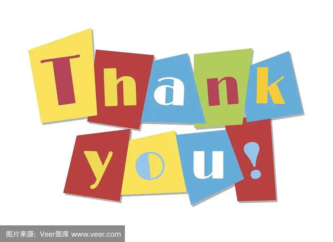 谢谢你!卡通风格.矢量图