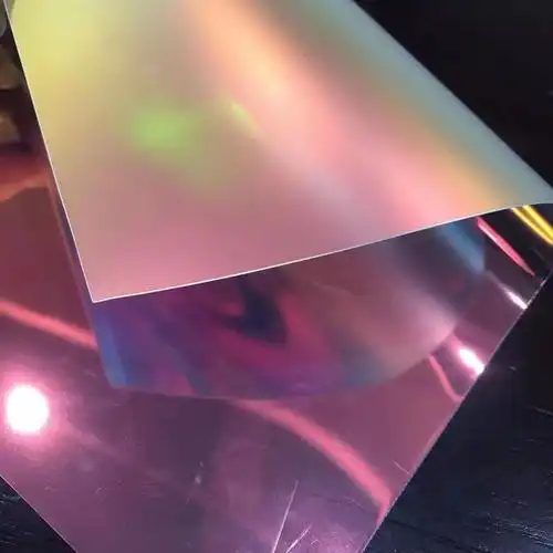厂家直销 tpu镭射幻彩磨砂箱包手袋面料 透明反光渐变膜 炫彩膜