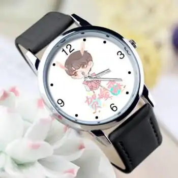 爆米花马嘉祺丁程鑫宋亚轩刘耀文手表防水女学生腕礼物 贺峻霖01 黑色