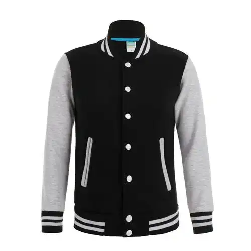 春秋毛圈薄款棒球服批发定制印logo男女装棒球衫卫衣修身外套印字