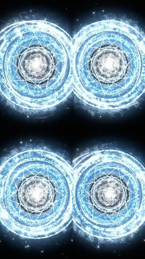 抖音循环冰雪冰霜魔法阵特效素材