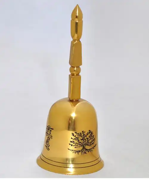 三清铃 纯铜道教法器心经道铃三叉铜铃道士法会专用木柄三清法铃 1