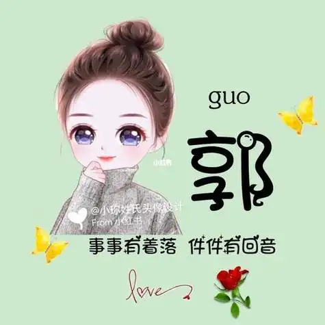 专属姓氏头像曹女生卡通可保存 新年曹姓氏头像动漫女生 - 微信头像