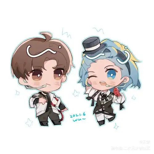 洛温 偶像企划!_附加遗产188男团洛温洛羿温小辉q版绘画作品