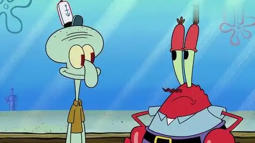 动漫图集:蟹老板开除了海绵宝宝,海绵宝宝很伤心,一直哭个不停