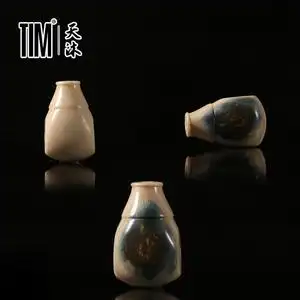 tim猛犸象牙蓝眼睛三通西施壶蓝皮一体三通佛头星月菩提金刚配饰