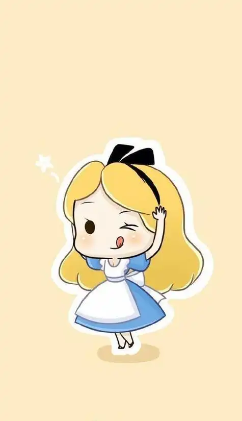 卡通人物简笔画呆萌小公主