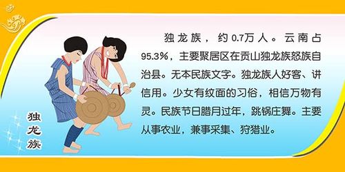 m769独龙族文化简介56个民族课室布置装饰画挂图1583写真海报印制