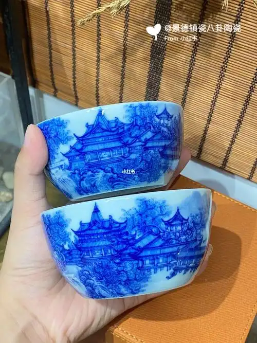 自成堂青花柴窑重工亭台楼阁