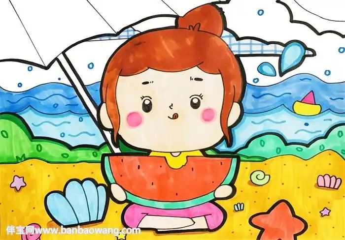 一幅以夏天为主题的画