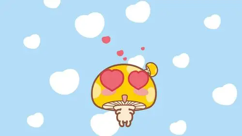 蘑菇点点精美可爱卡通高清桌面壁纸