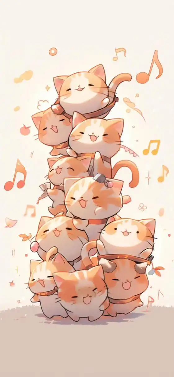 猫咪叠叠乐壁纸#漫画# #壁纸
