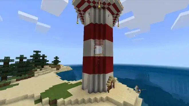 我的世界红石灯塔制作教程教你建造一个为你指明方向的灯塔