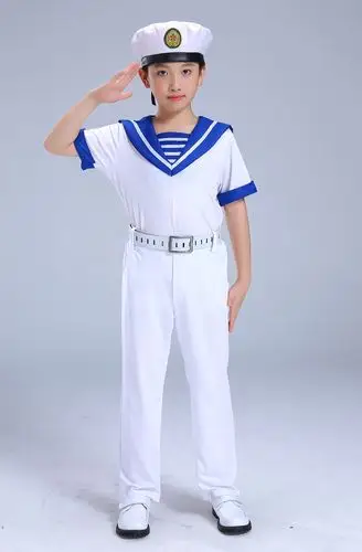 六一儿童演出服中小学生海军风军旅海军舞台表演合唱夏款套装
