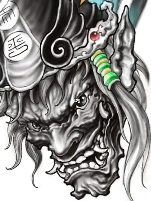 黑白无常纹身手稿