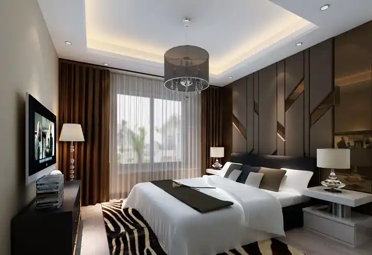 夫妻卧室现代简约风格装饰装修效果图