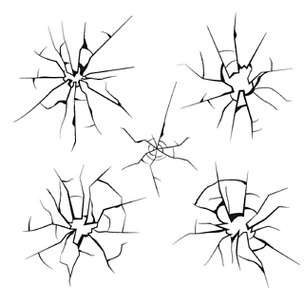 破碎的玻璃轮廓碎碎的冰裂粉碎窗口损坏挡风玻璃孔破坏镜子破碎玻璃状