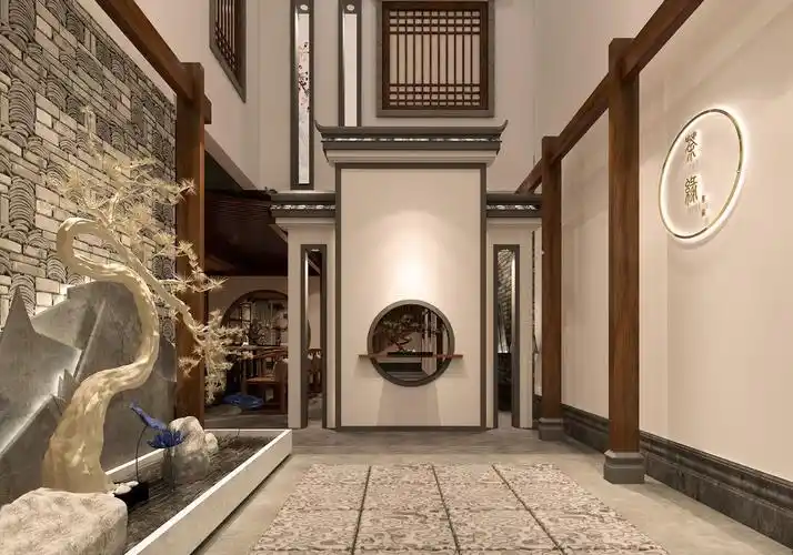 中式徽派茶馆 - 效果图交流区-建e室内设计网
