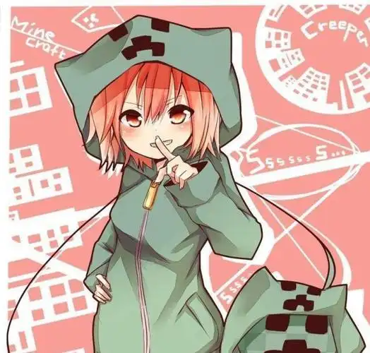 我的世界苦力怕娘化后秒变小可爱史蒂夫都害羞了