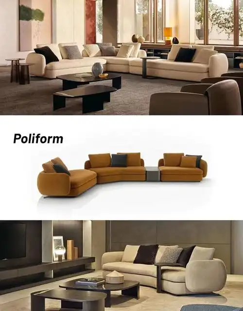 poliform沙发 意大利poliform圣日耳曼沙发设计师转角布艺意式别墅