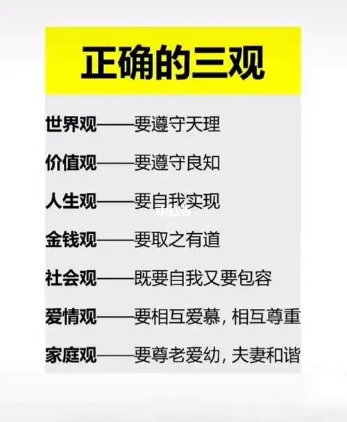 正确的三观