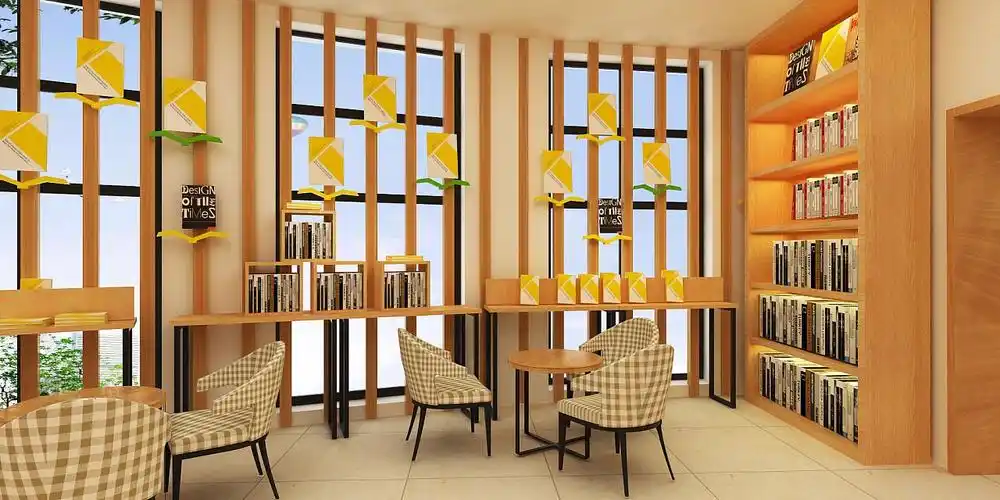 70万700平米混搭办公空间装修效果图,书吧设计装修案例效果图-齐家