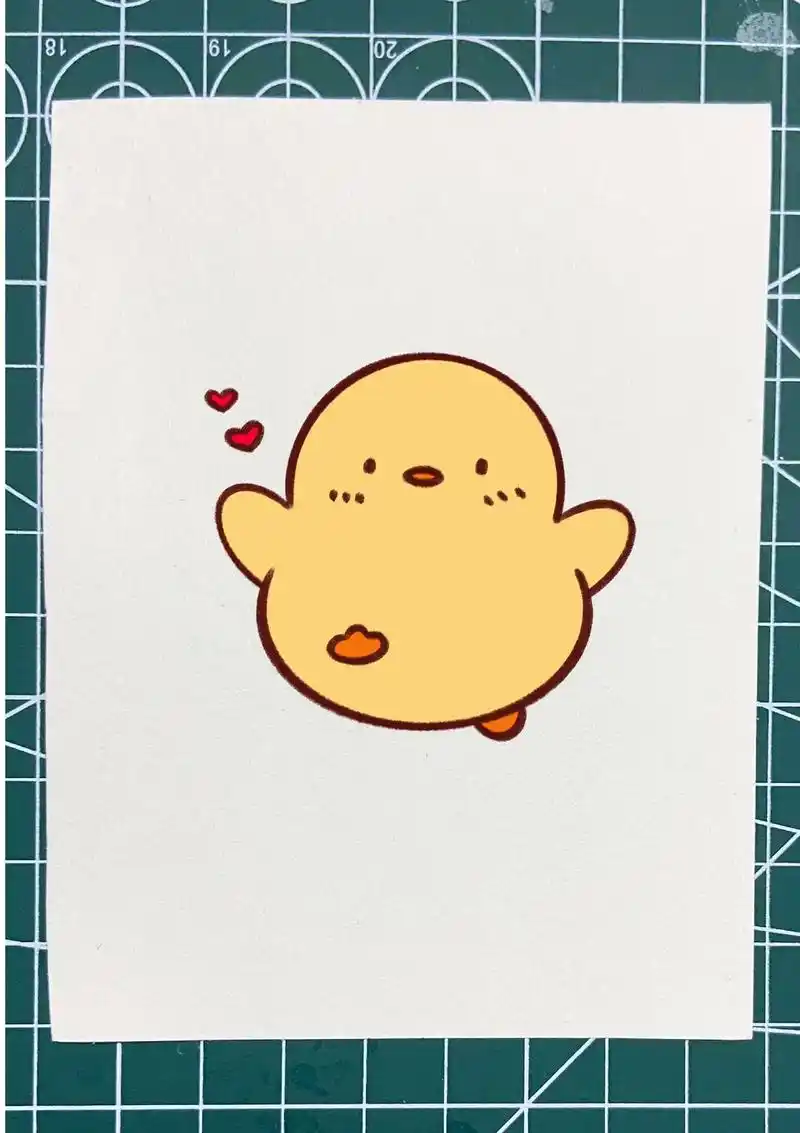 超简单的可爱小鸭简笔画78.