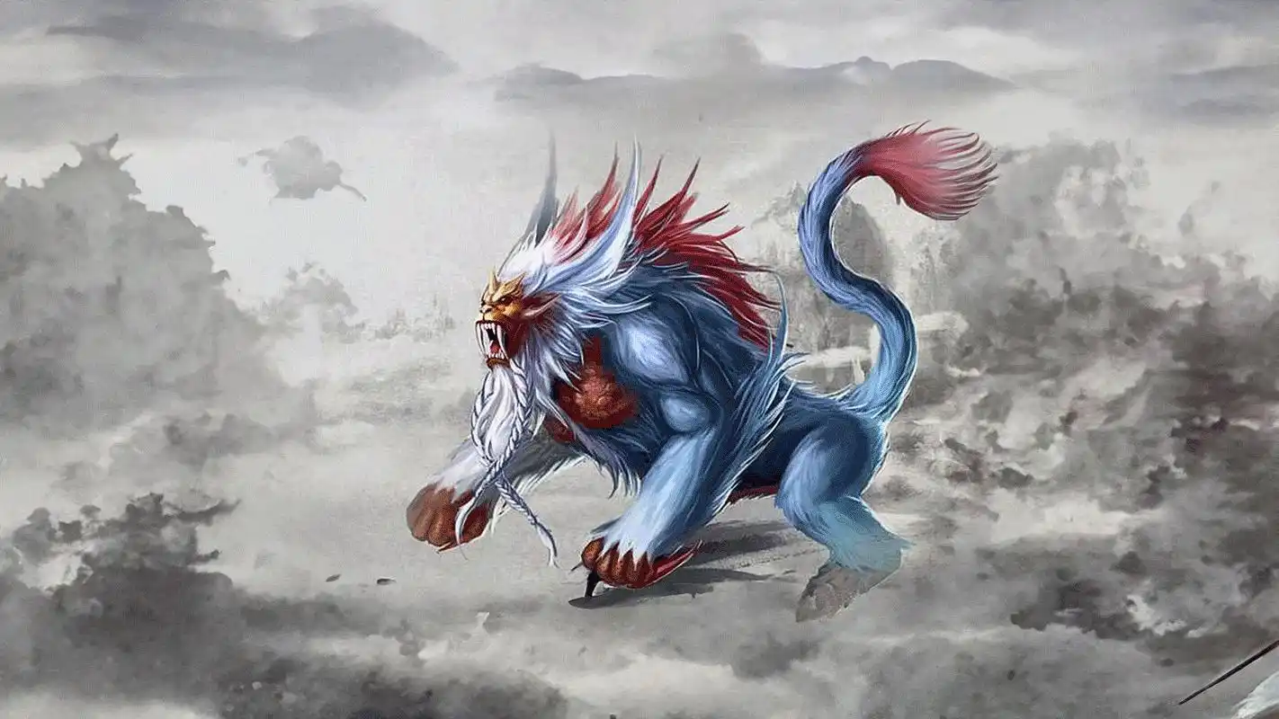 山海经异兽:朱厌,如猿而白首赤足,象征着战争