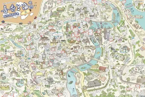 手绘地图 上海 by.蔷莲可可