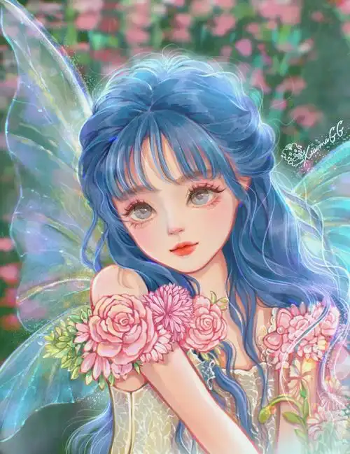 蝴蝶03小仙子含上色步骤