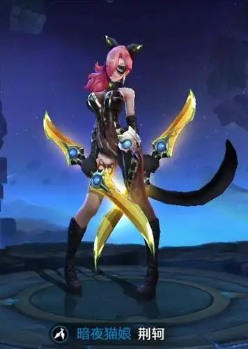 虽然荆轲在王者荣耀里的性别与历史不符,但这也不影响暗夜猫娘流露的
